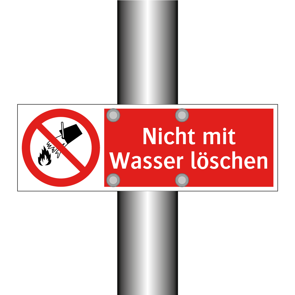 Nicht mit Wasser löschen