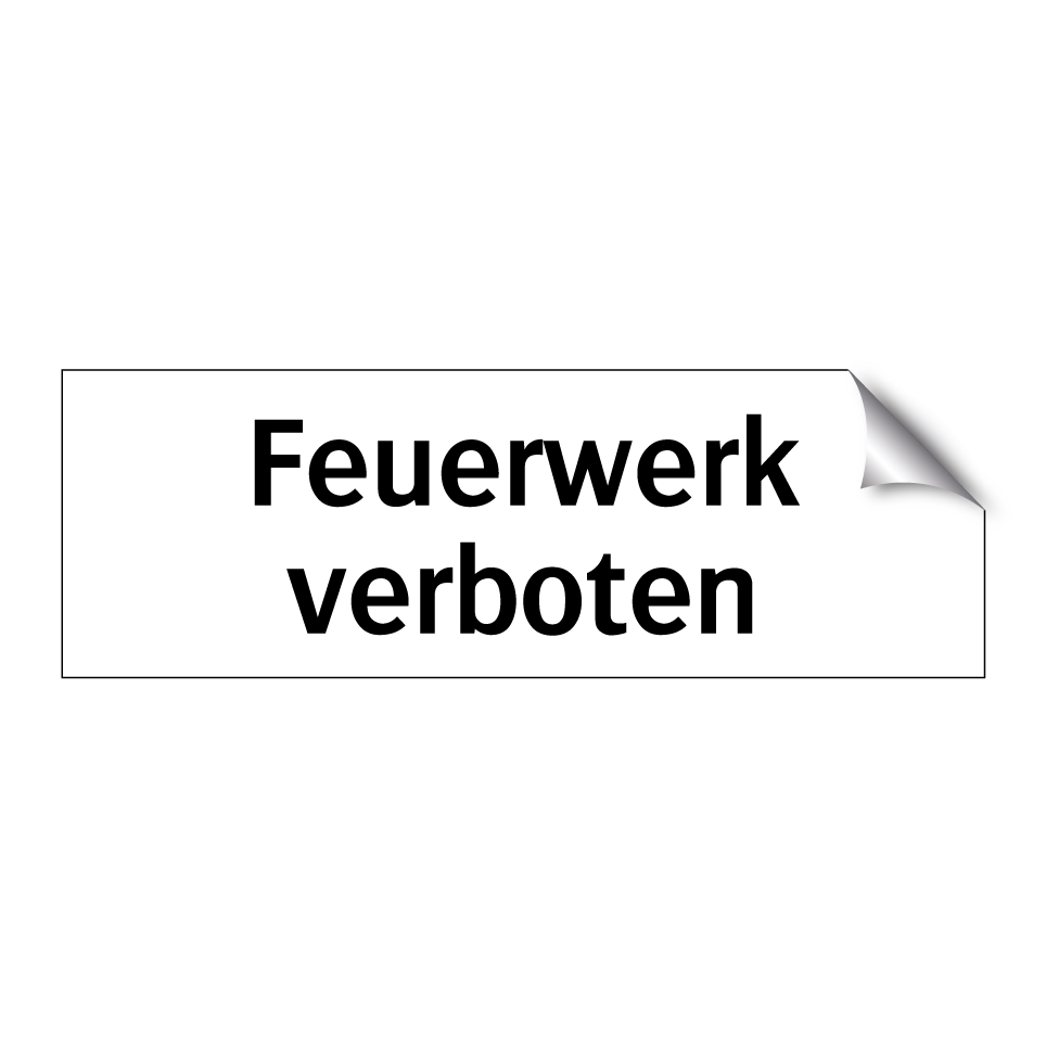 Feuerwerk verboten