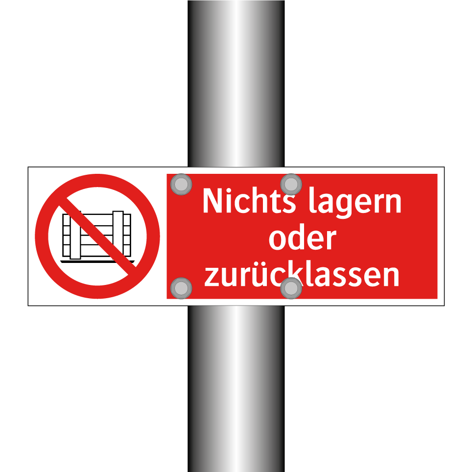 Nichts lagern oder zurücklassen