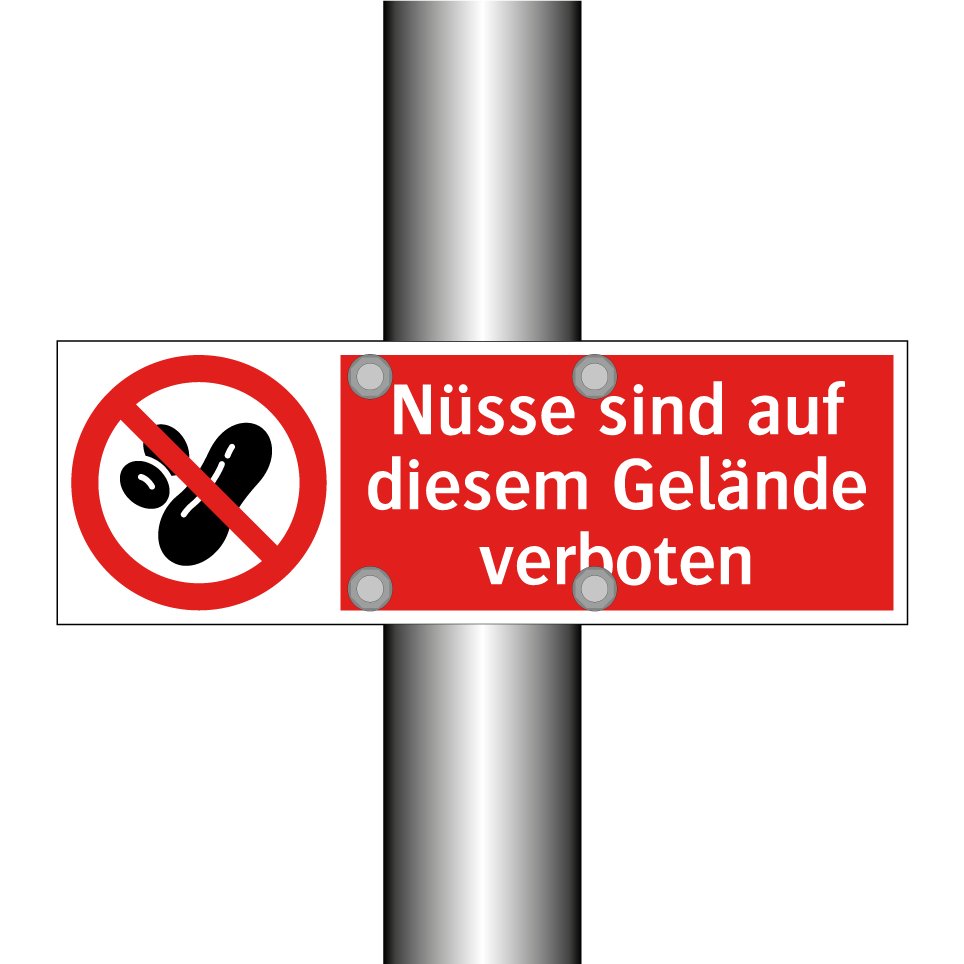 Nüsse sind auf diesem Gelände verboten