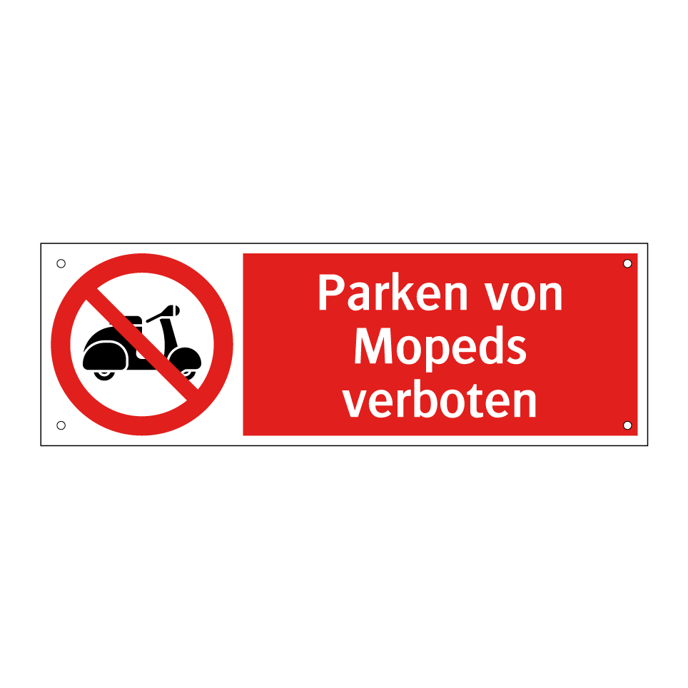 Parken von Mopeds verboten