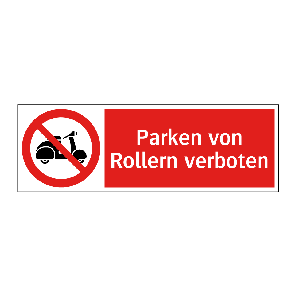 Parken von Rollern verboten