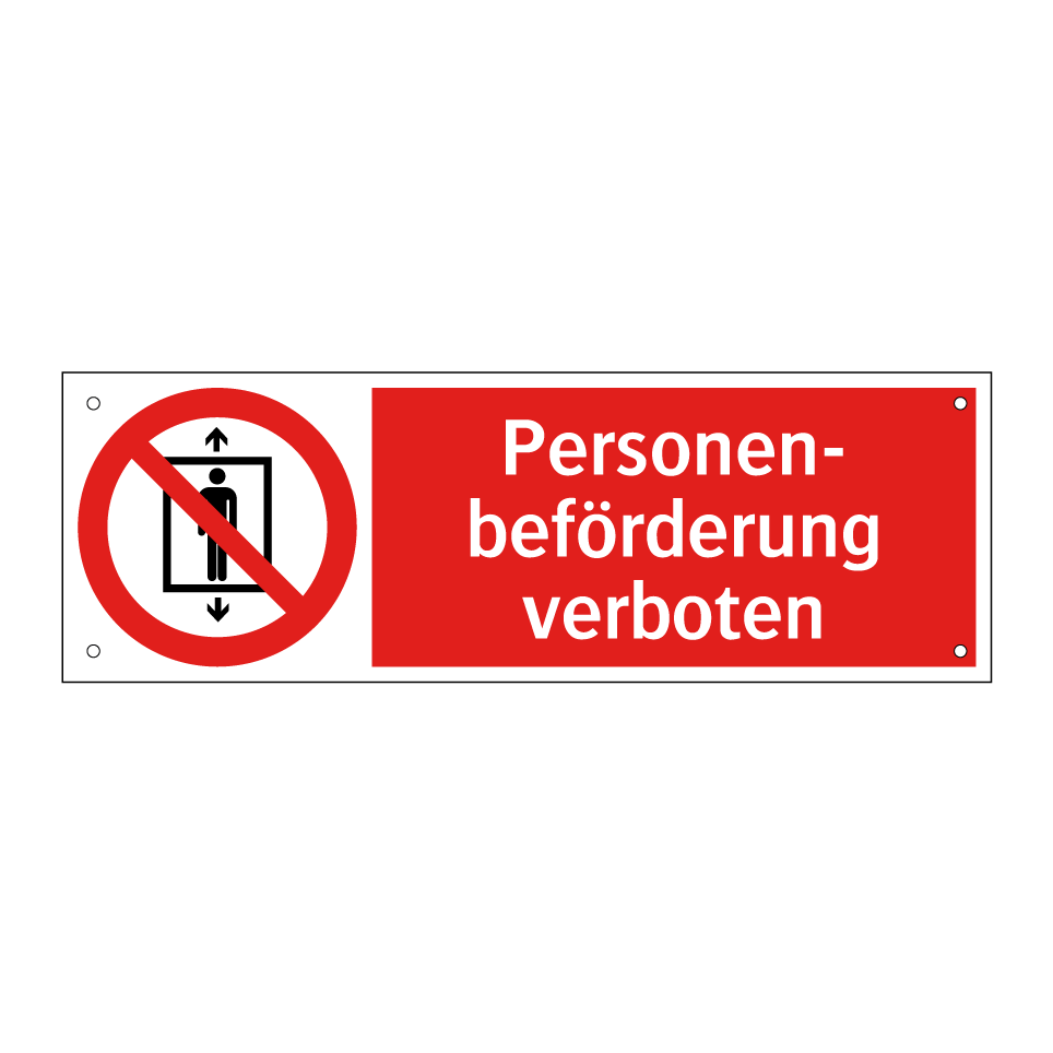 Personen- beförderung verboten