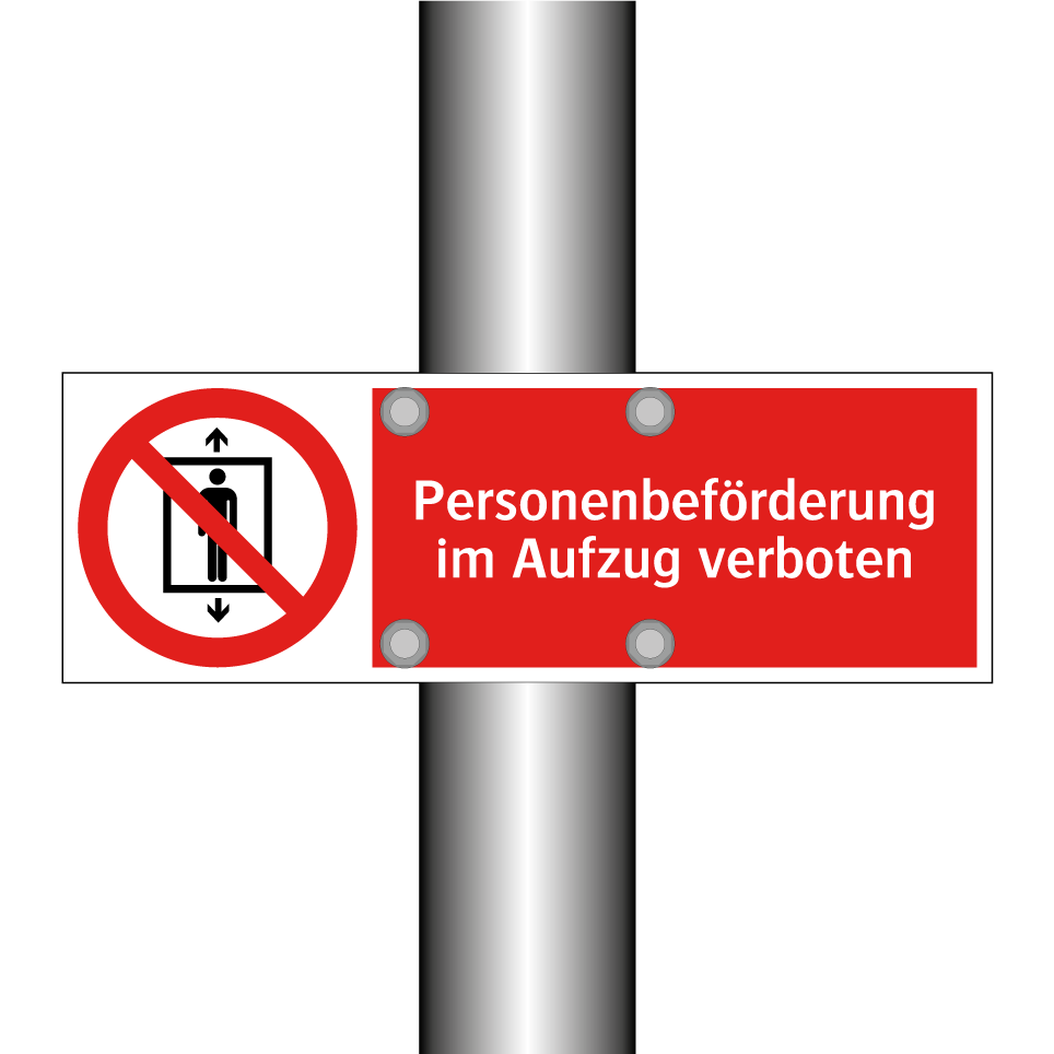 Personenbeförderung im Aufzug verboten