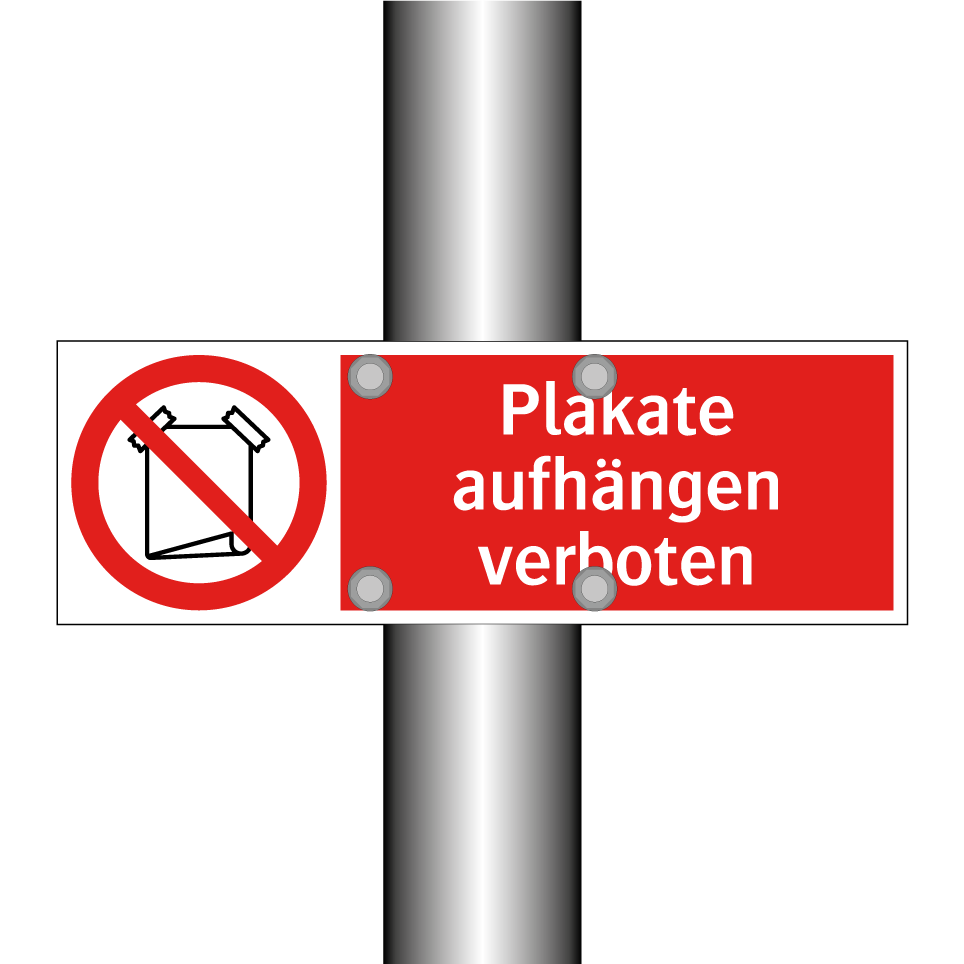 Plakate aufhängen verboten