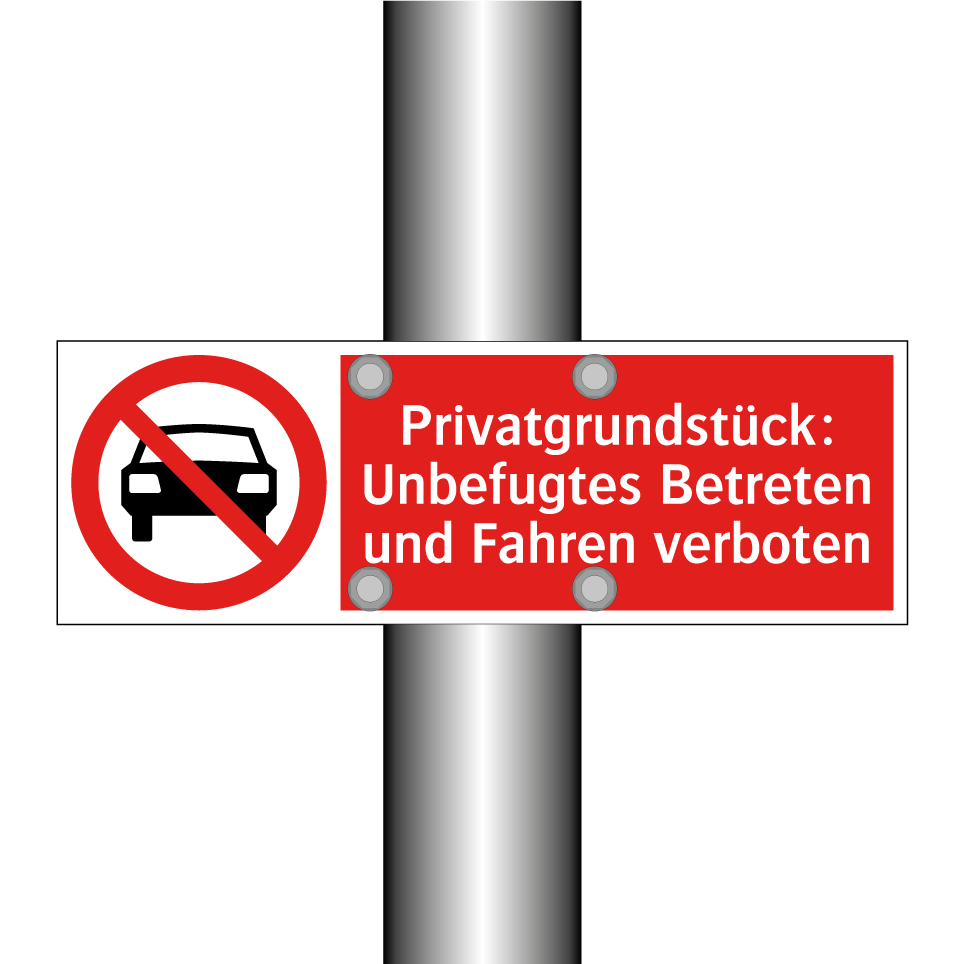 Privatgrundstück: Unbefugtes Betreten und Fahren verboten
