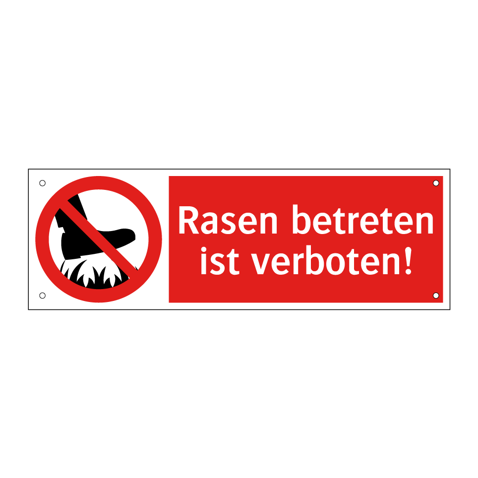 Rasen betreten ist verboten!