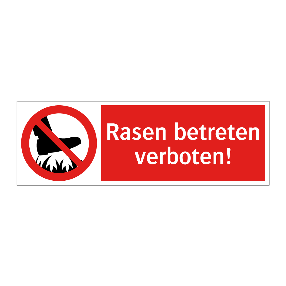 Rasen betreten verboten!