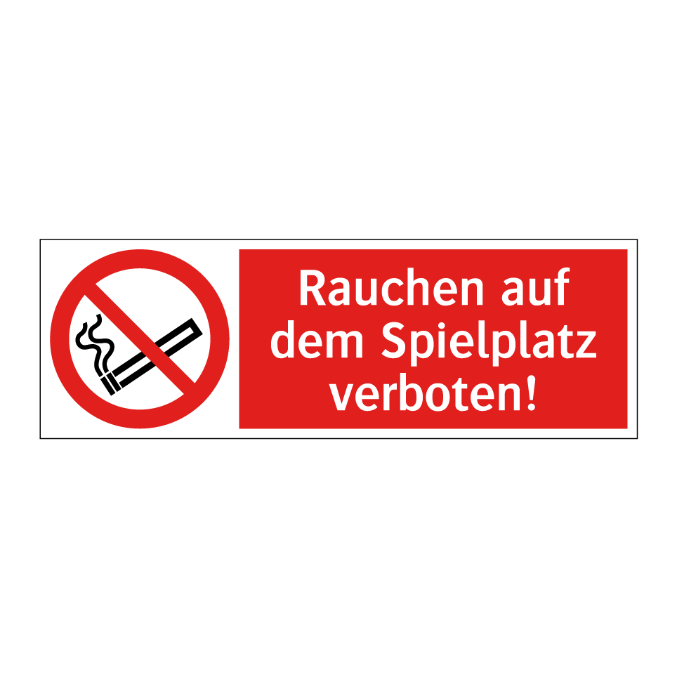 Rauchen auf dem Spielplatz verboten!