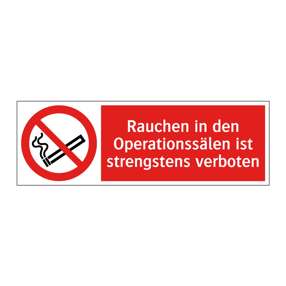Rauchen in den Operationssälen ist strengstens verboten