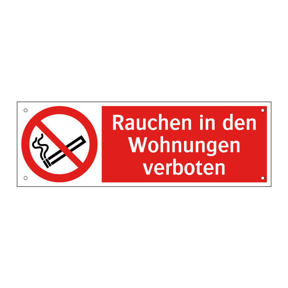 Rauchen in den Wohnungen verboten