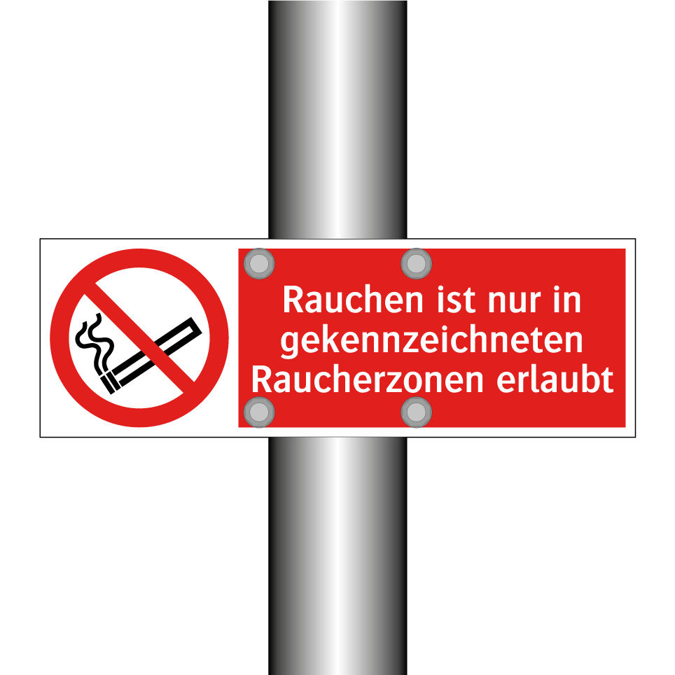Rauchen ist nur in gekennzeichneten Raucherzonen erlaubt