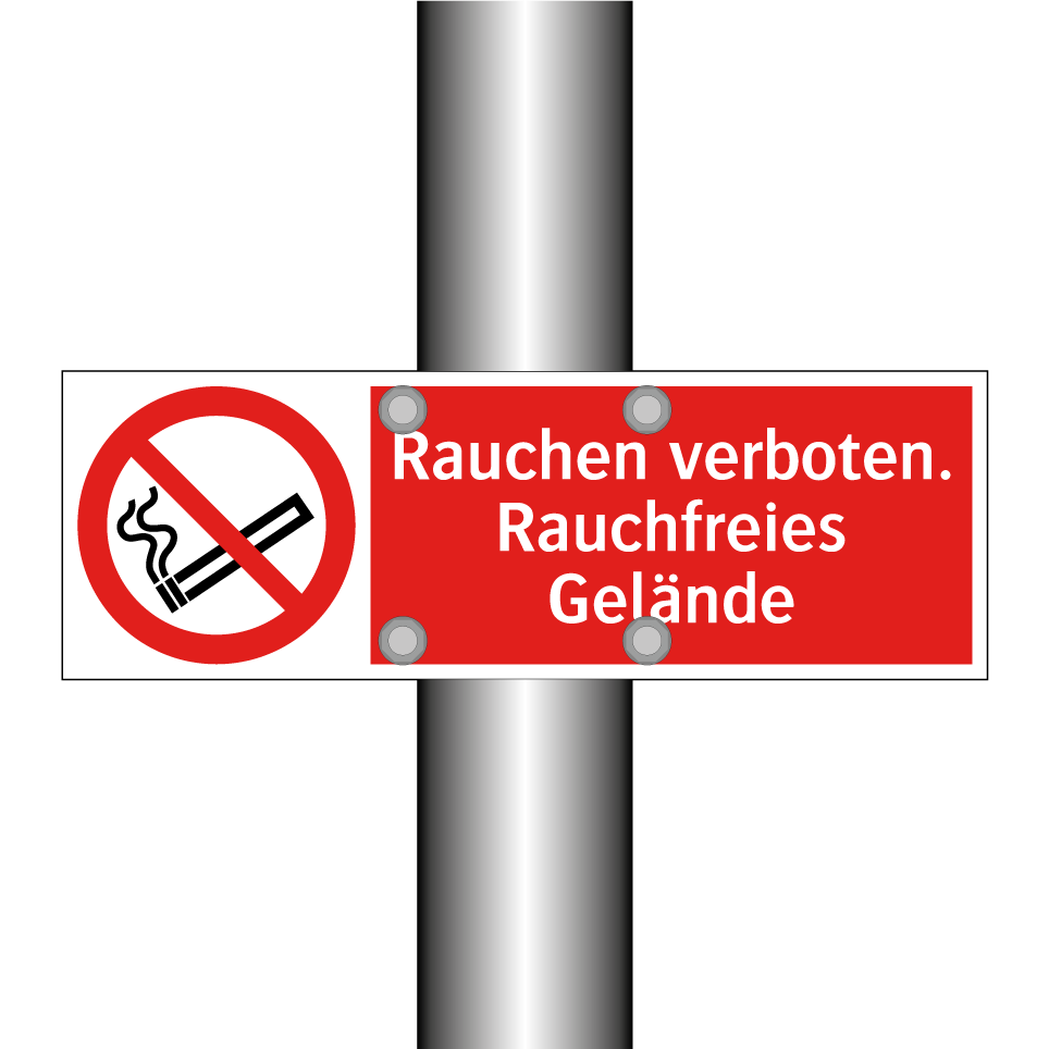 Rauchen verboten. Rauchfreies Gelände