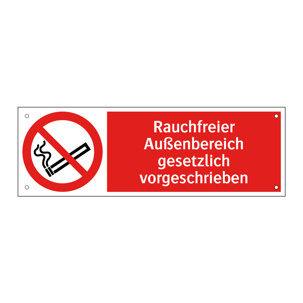 Rauchfreier Außenbereich gesetzlich vorgeschrieben