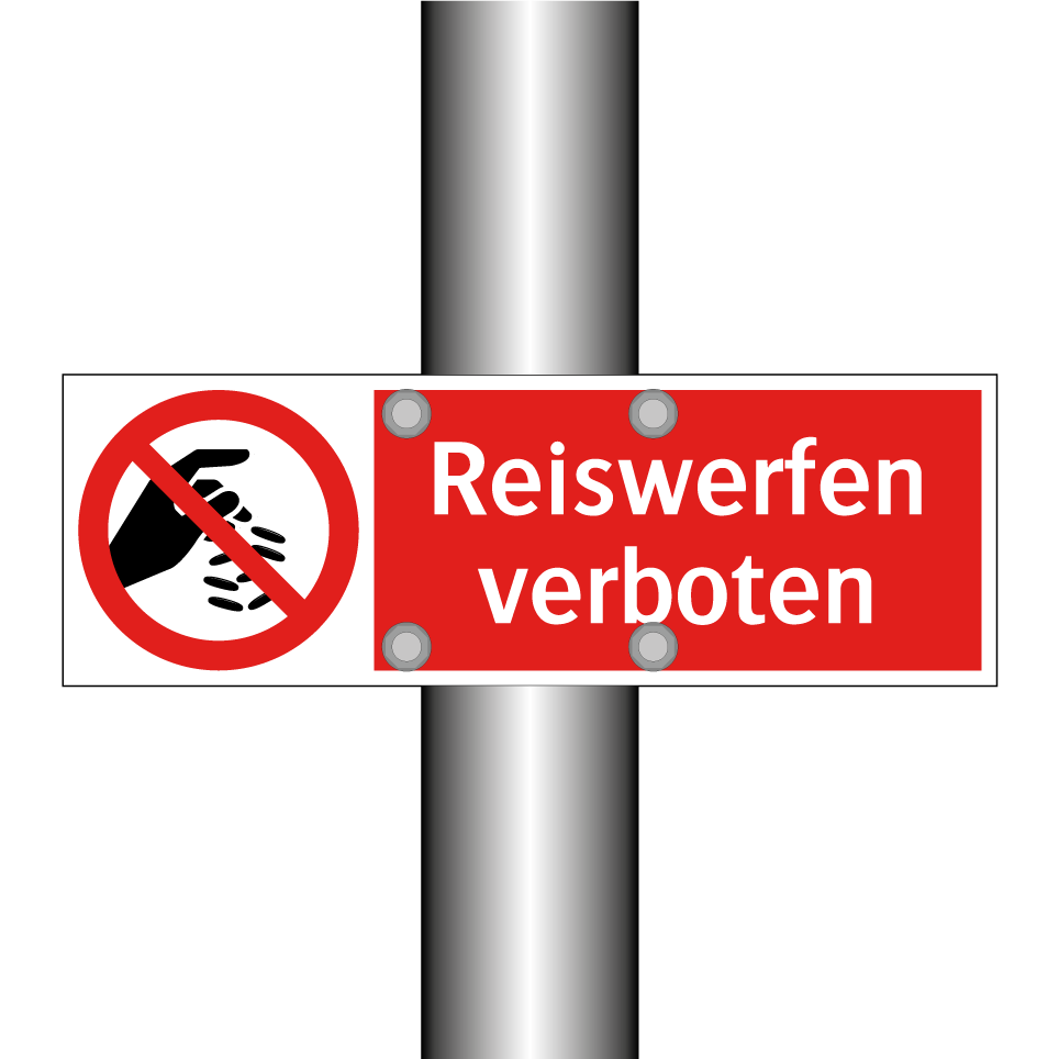 Reiswerfen verboten