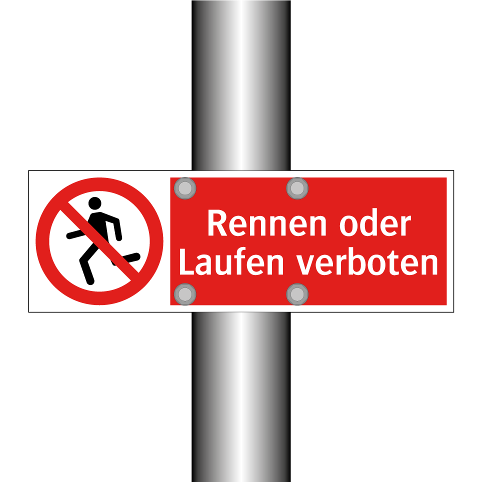 Rennen oder Laufen verboten
