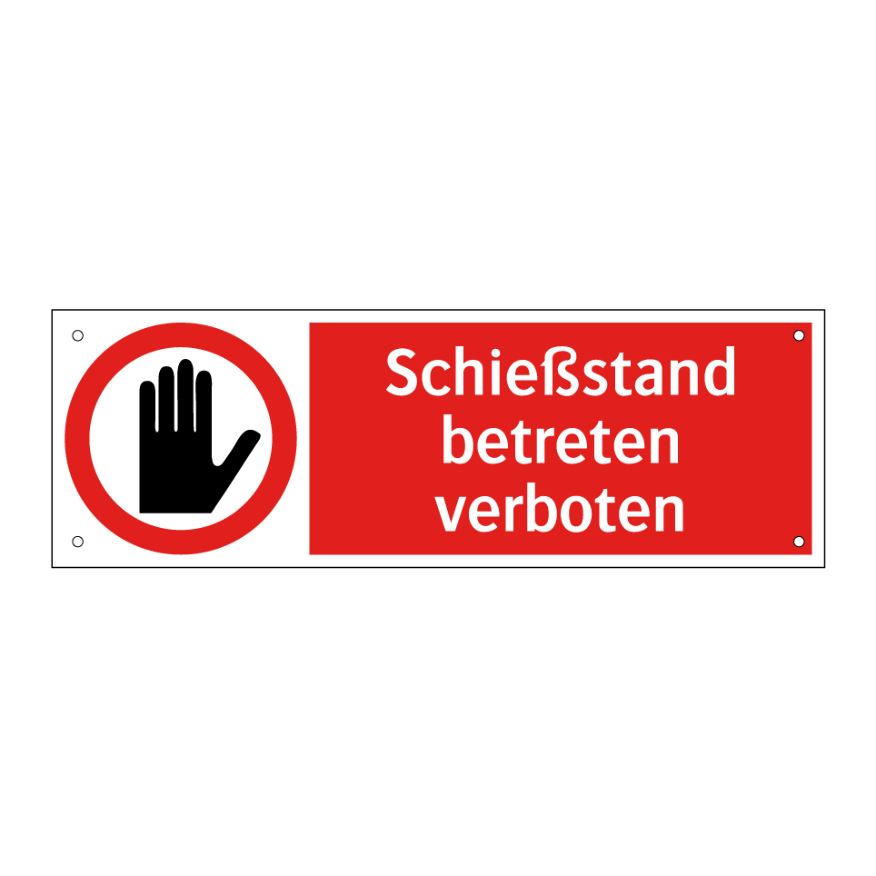 Schießstand betreten verboten