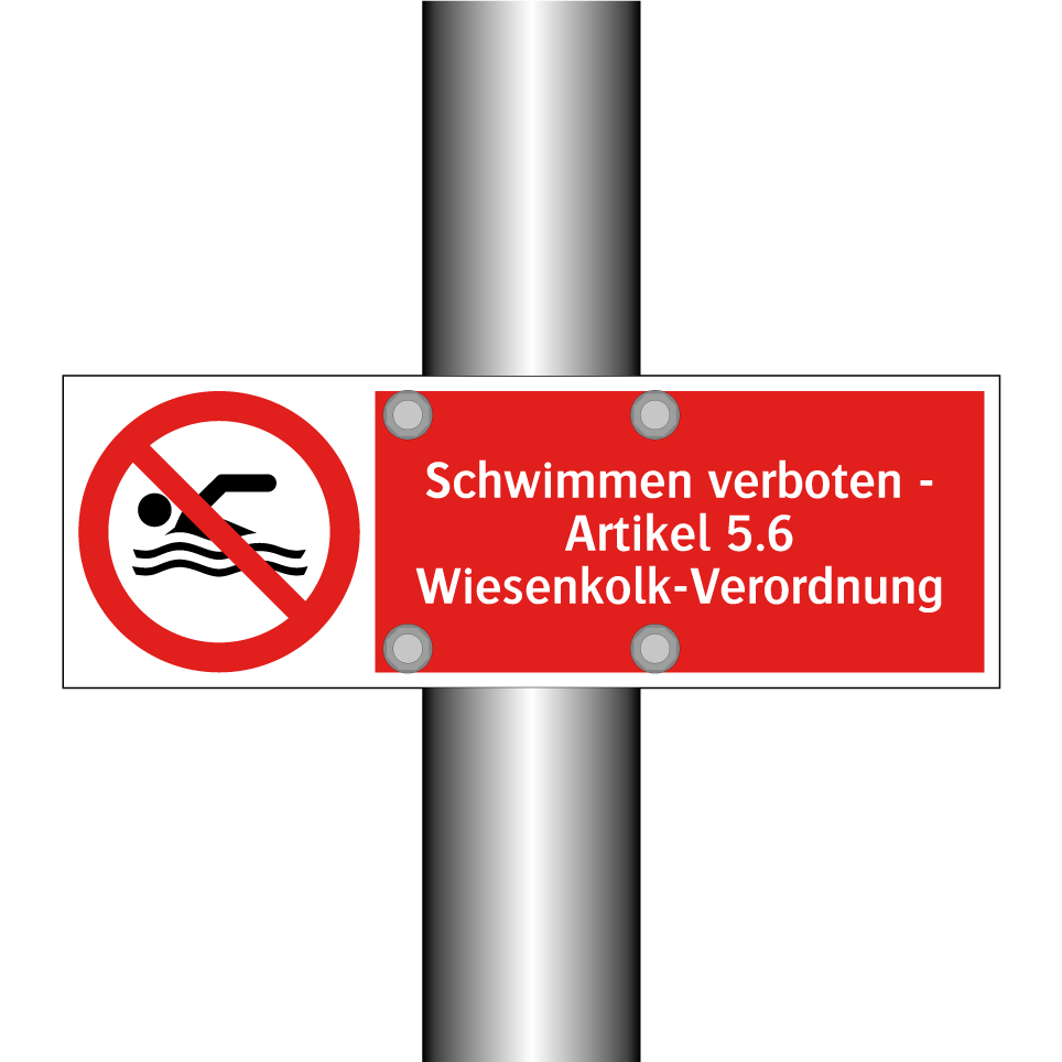 Schwimmen verboten - Artikel 5.6 Wiesenkolk-Verordnung