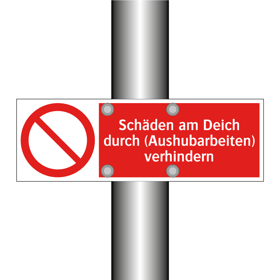 Schäden am Deich durch (Aushubarbeiten) verhindern