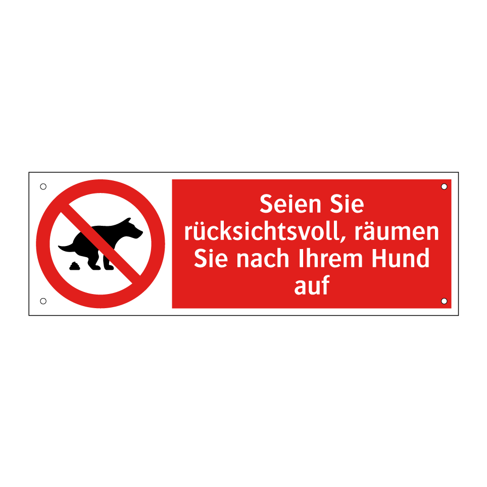 Seien Sie rücksichtsvoll, räumen Sie nach Ihrem Hund auf