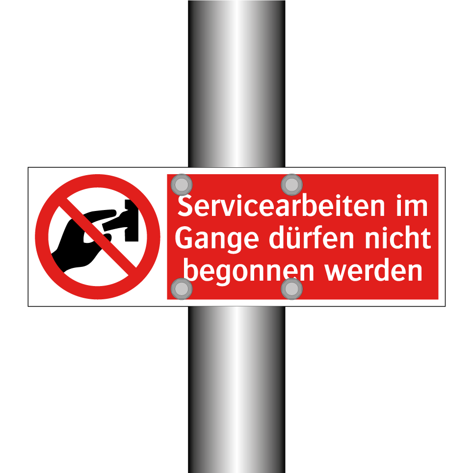 Servicearbeiten im Gange dürfen nicht begonnen werden