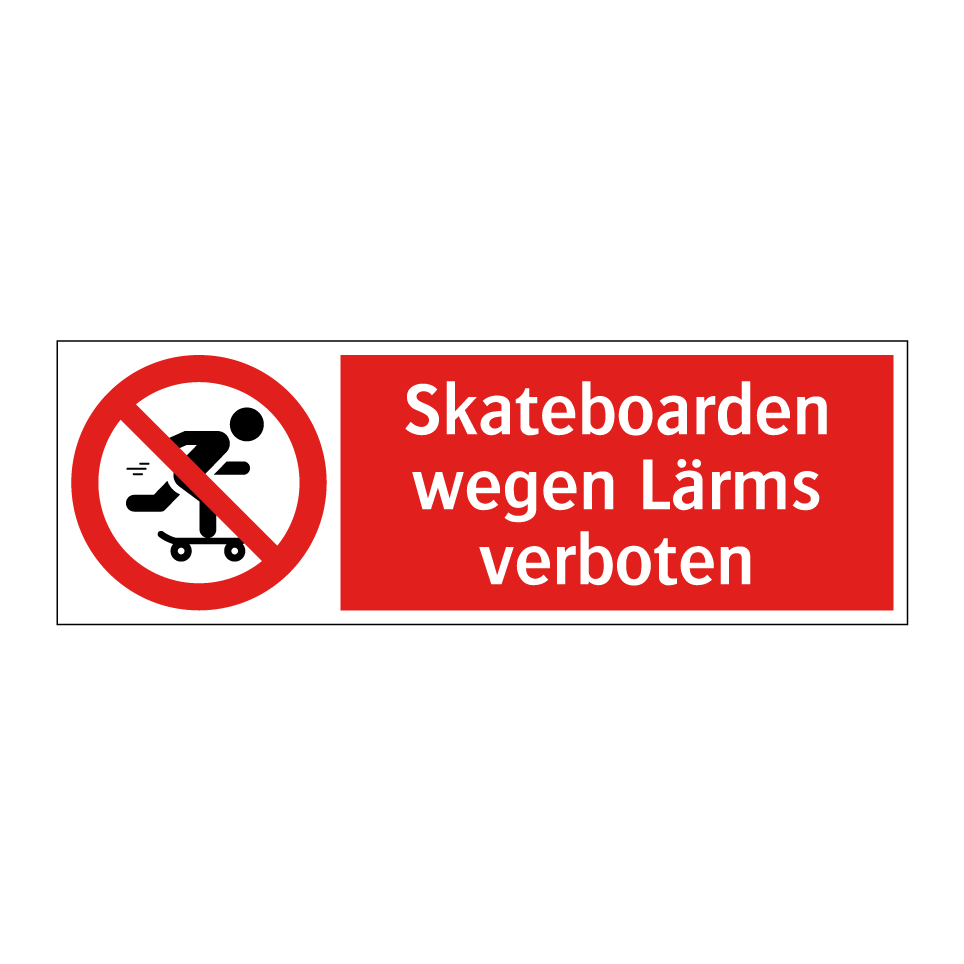 Skateboarden wegen Lärms verboten