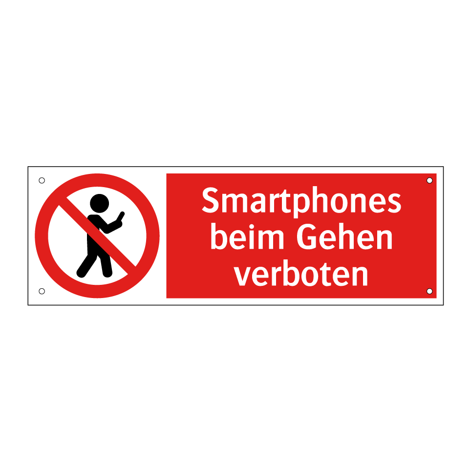 Smartphones beim Gehen verboten