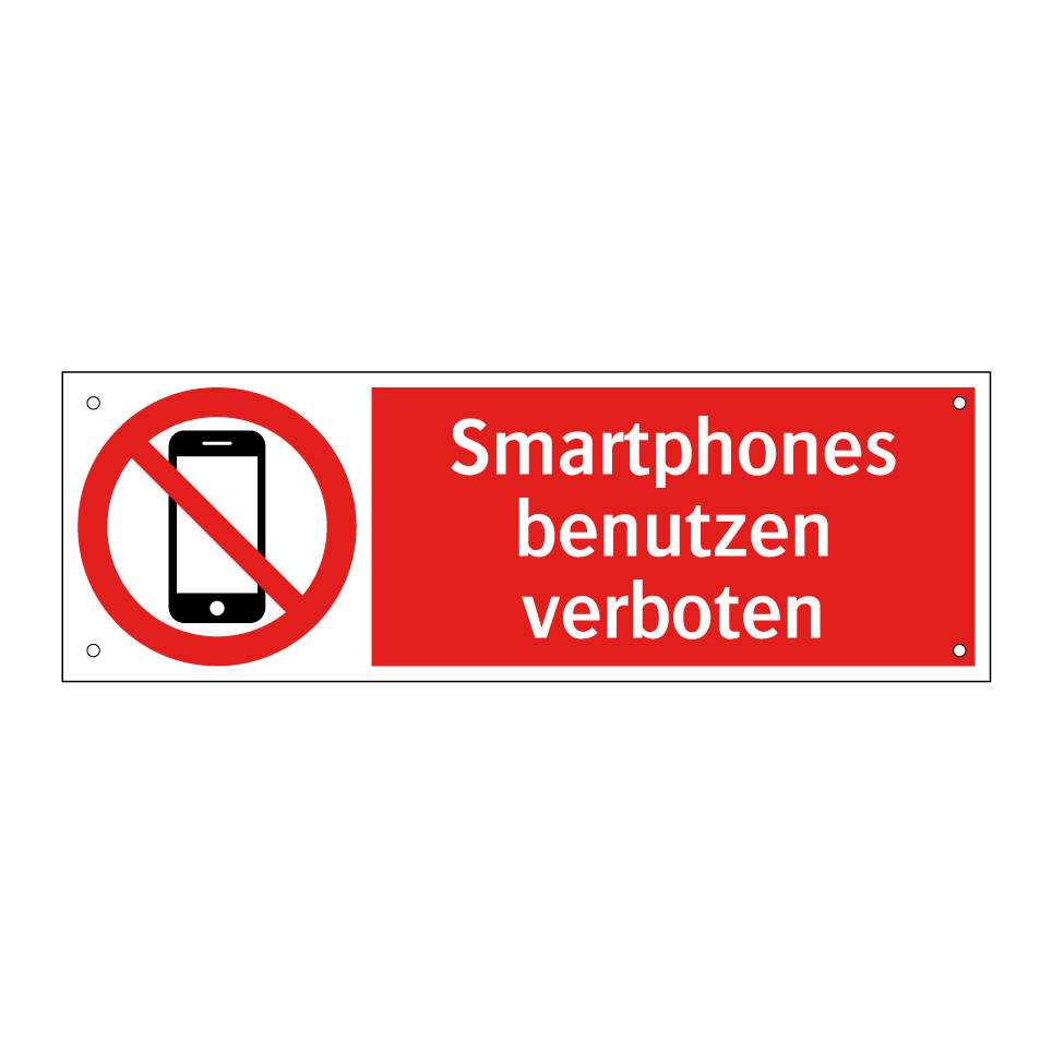Smartphones benutzen verboten
