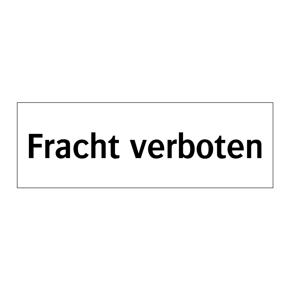 Fracht verboten