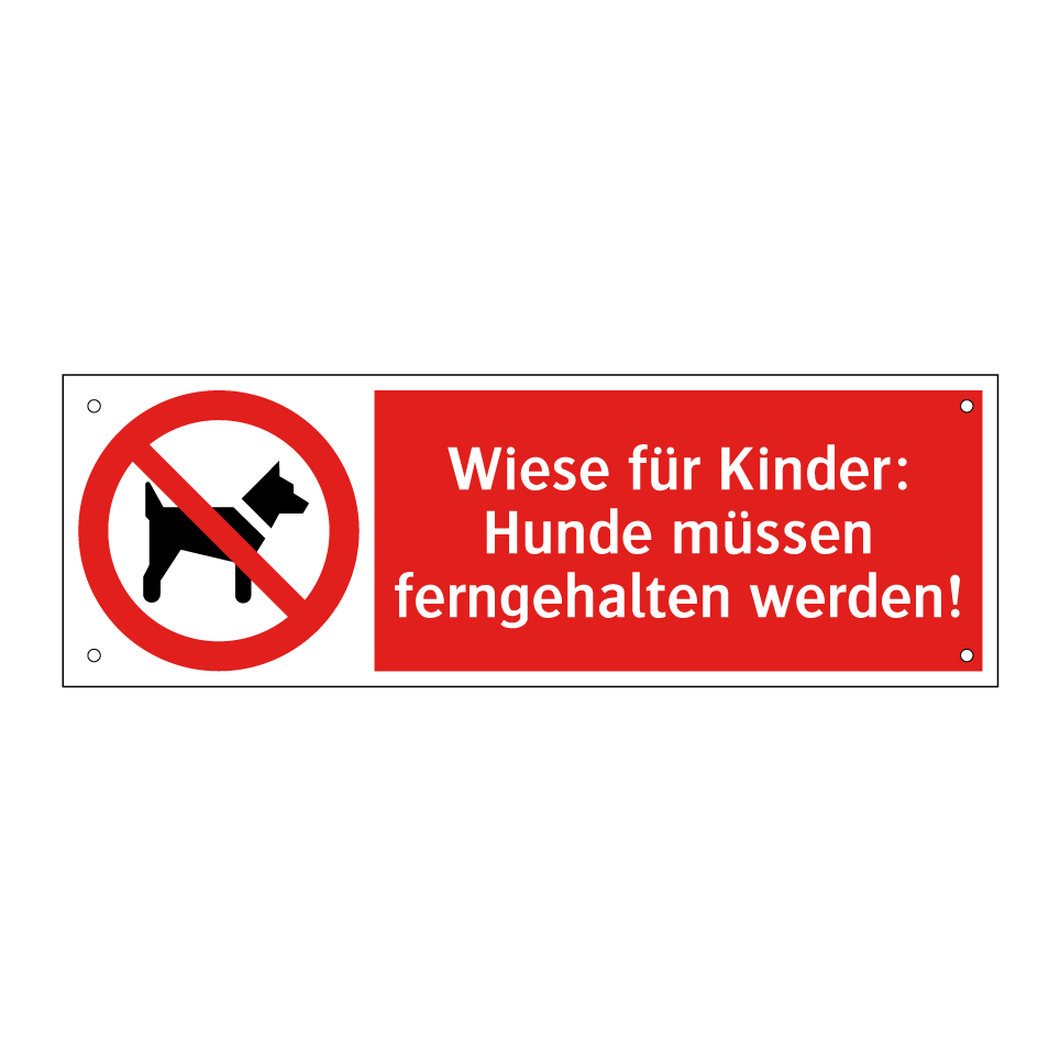 Wiese für Kinder: Hunde müssen ferngehalten werden!