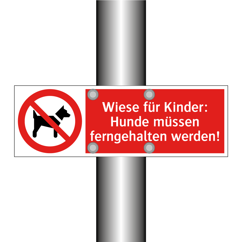 Wiese für Kinder: Hunde müssen ferngehalten werden!
