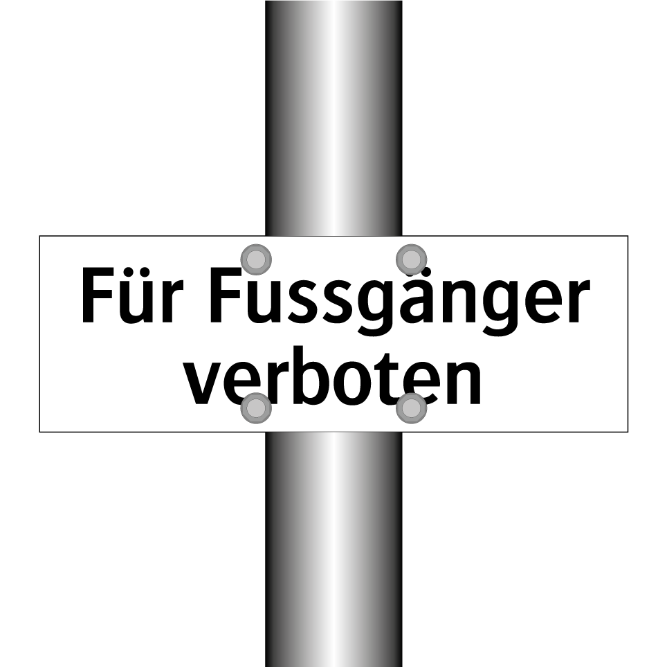 Für Fussgänger verboten