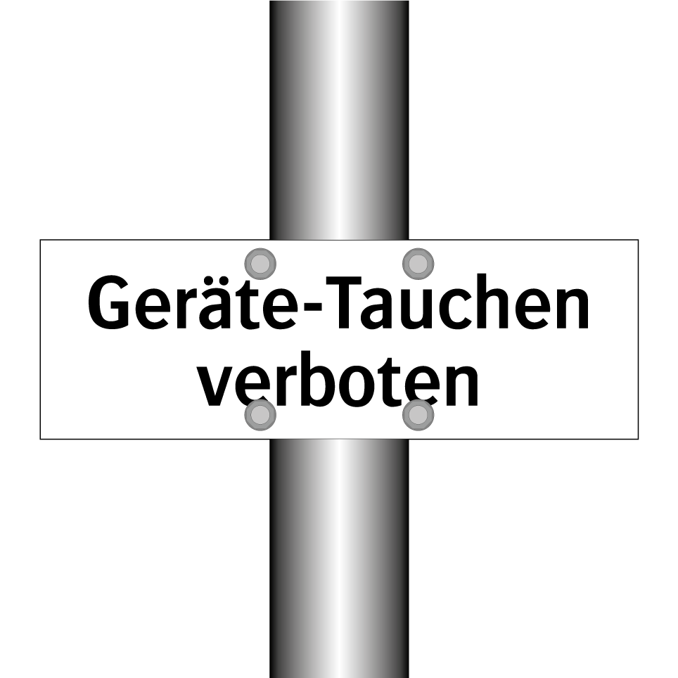 Geräte-Tauchen verboten
