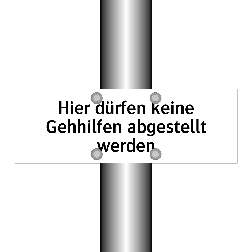 Hier dürfen keine Gehhilfen abgestellt werden