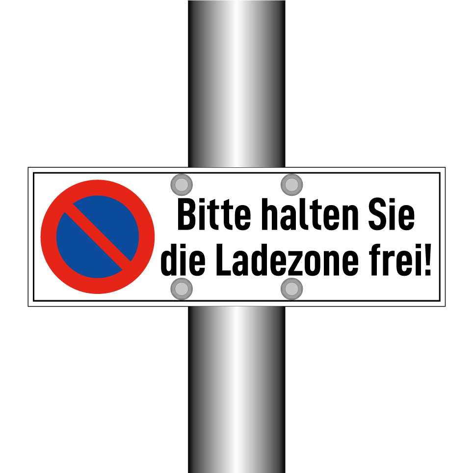 Bitte halten Sie die Ladezone frei!