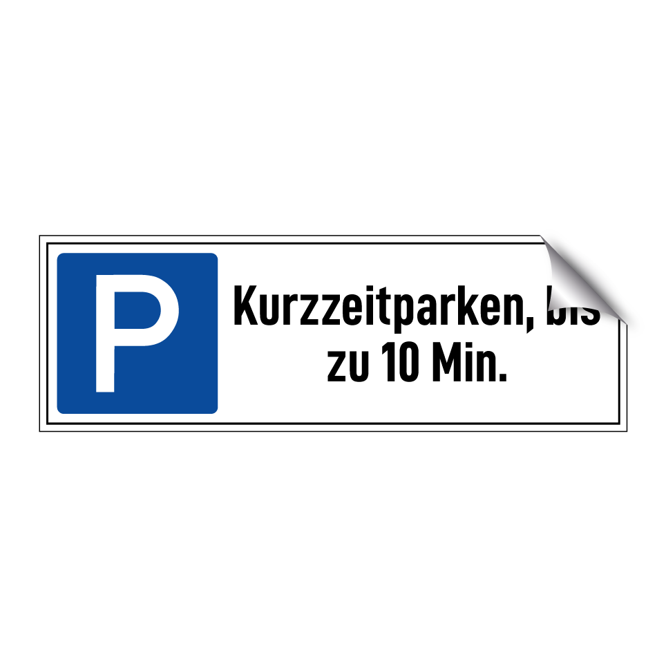 Kurzzeitparken, bis zu 10 Min.