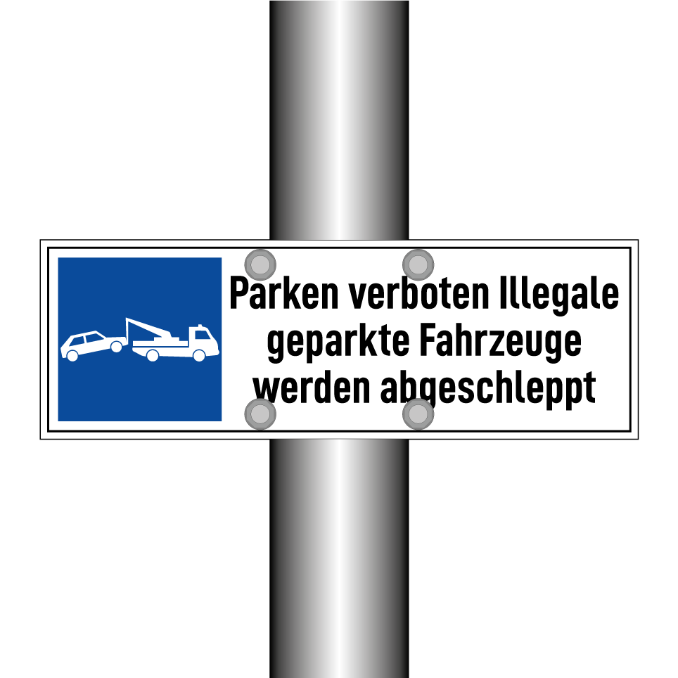 Parken verboten Illegale geparkte Fahrzeuge werden abgeschleppt
