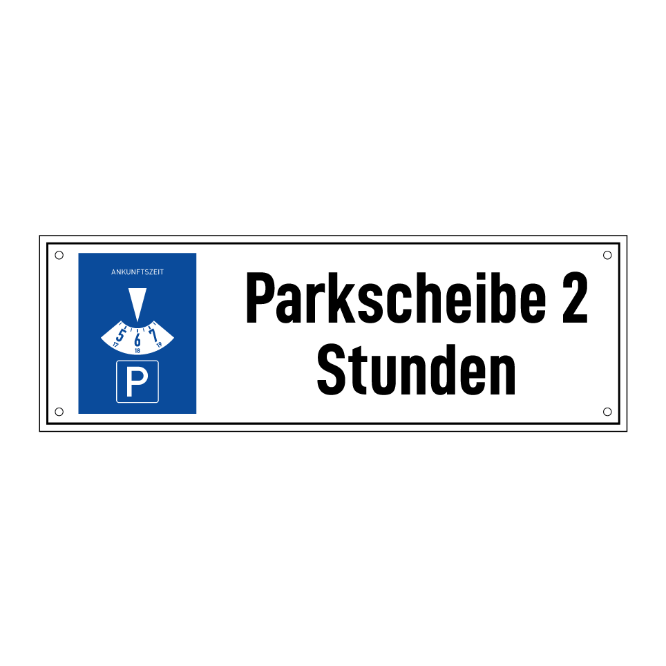 Parkscheibe 2 Stunden