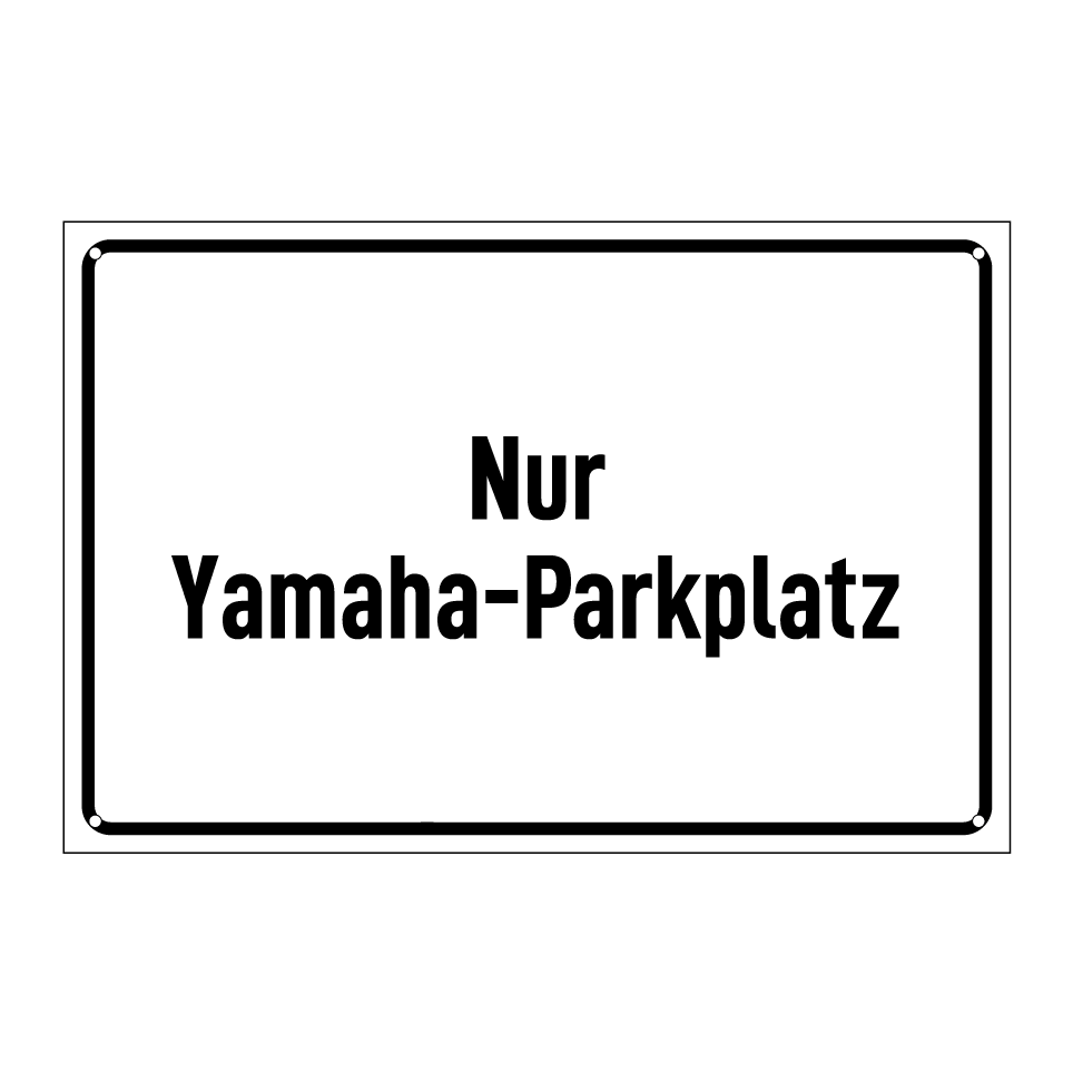 Nur Yamaha-Parkplatz