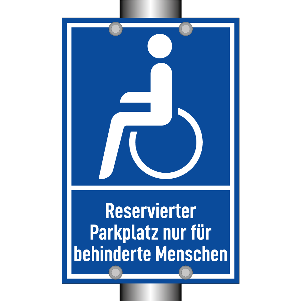 Reservierter Parkplatz nur für behinderte Menschen