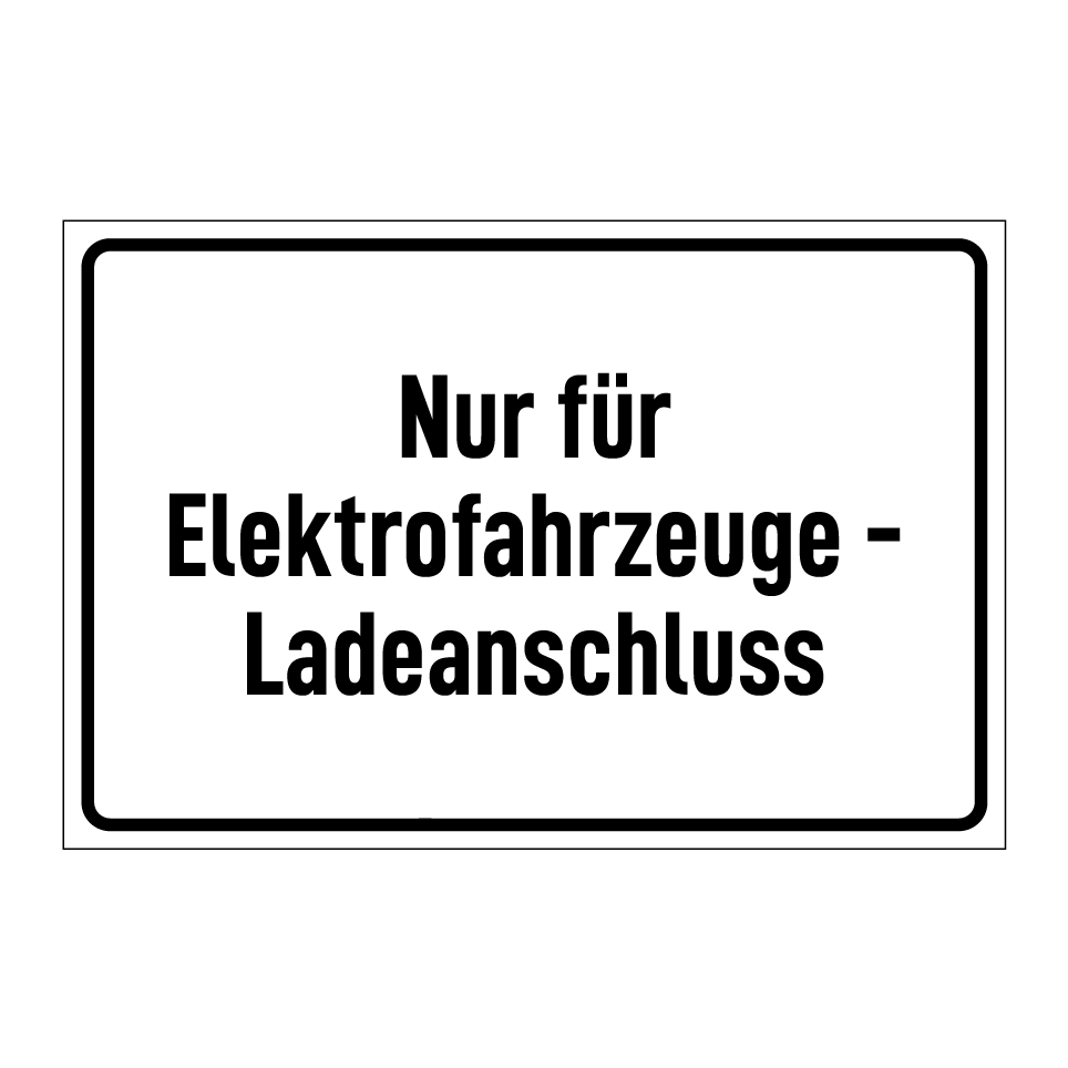 Nur für Elektrofahrzeuge - Ladeanschluss
