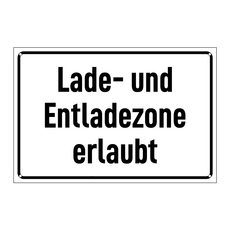 Lade- und Entladezone erlaubt