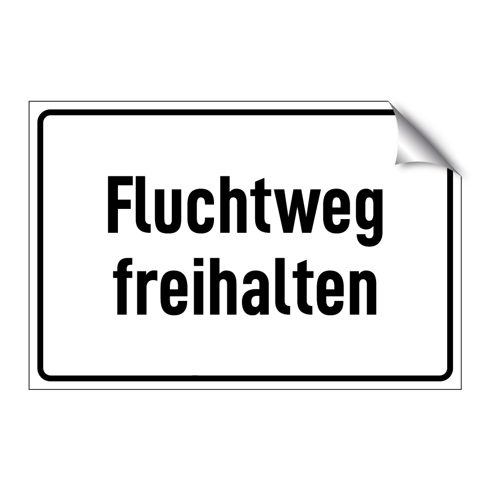 Fluchtweg freihalten