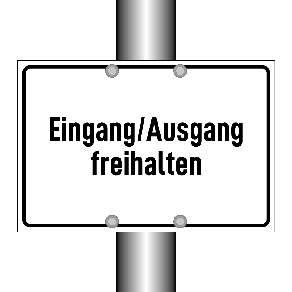 Eingang/Ausgang freihalten