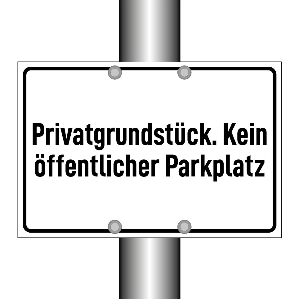 Privatgrundstück. Kein öffentlicher Parkplatz