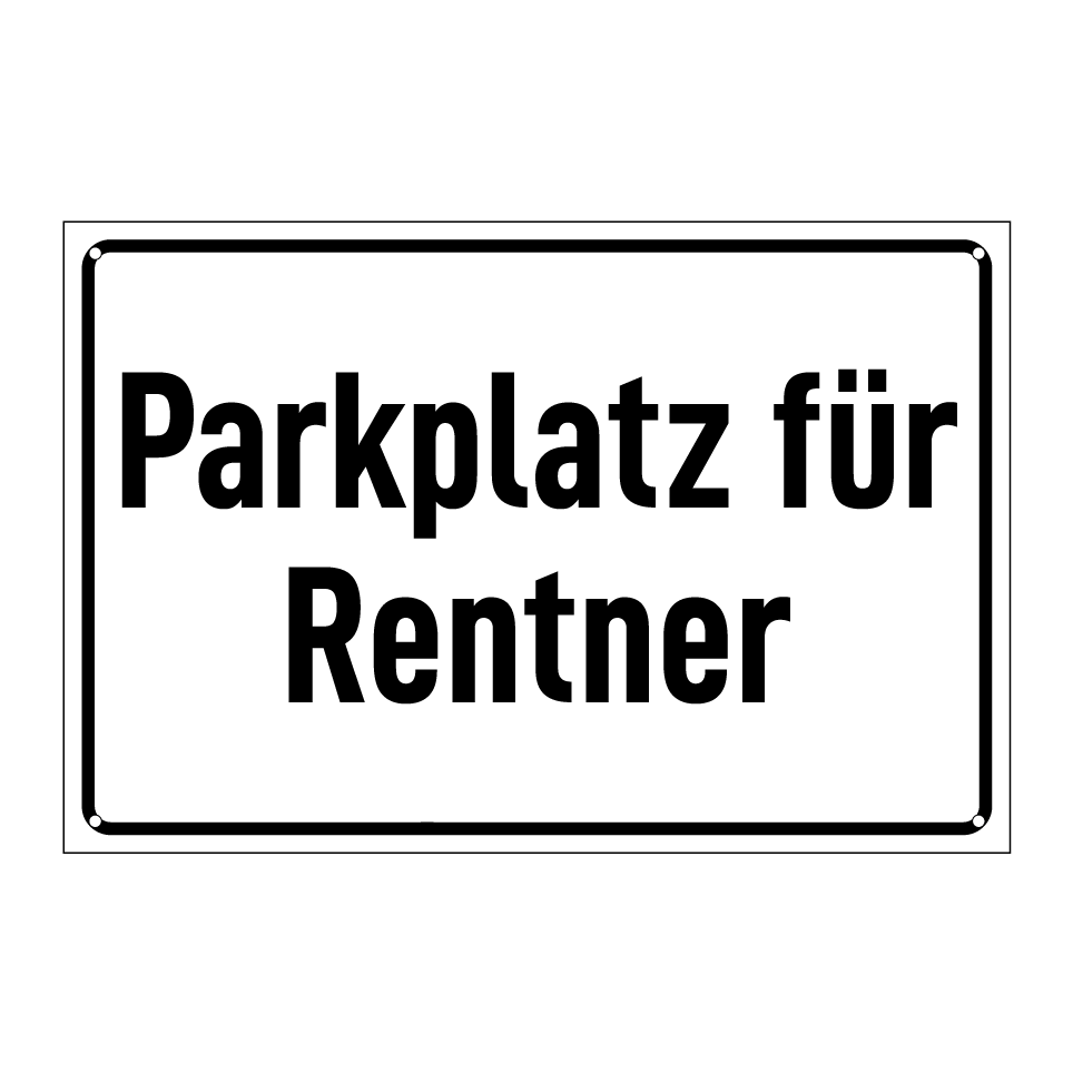Parkplatz für Rentner