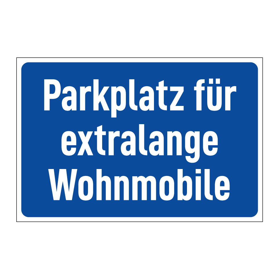 Parkplatz für extralange Wohnmobile