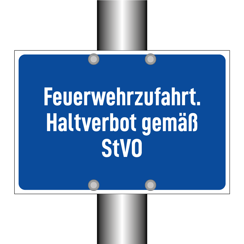 Feuerwehrzufahrt. Haltverbot gemäß StVO