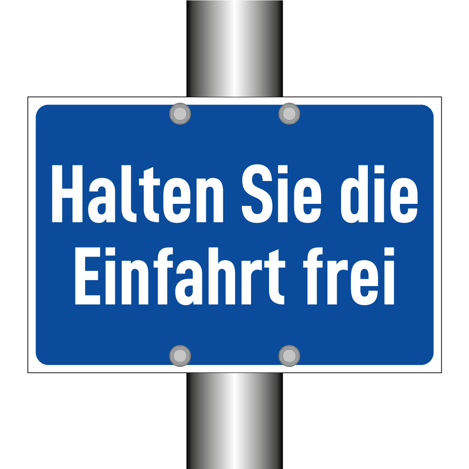 Halten Sie die Einfahrt frei