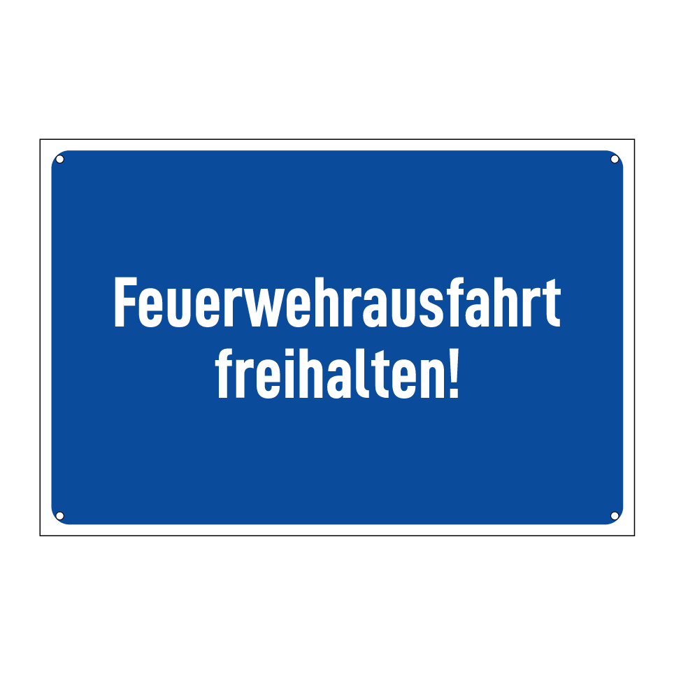 Feuerwehrausfahrt freihalten!